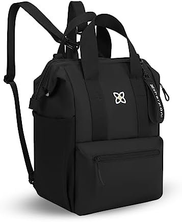 Sherpani Dispatch, Convertible Backpack Tote, Travel Backpack, Crossbody Bags for Women, Laptop Backpack, Fits 13 Inch Laptop (Raven)
