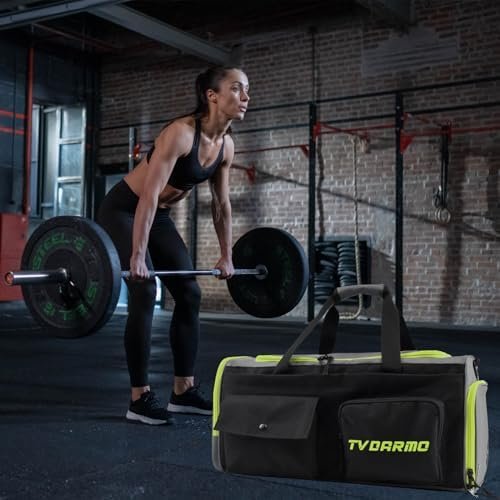 Gym Bag for Women&Men Carry on Duffle Bag for Traveling Weekender Bag Overnight Bags Tote Bag with Shoes Compartment & Wet Pocket Green - Image 7