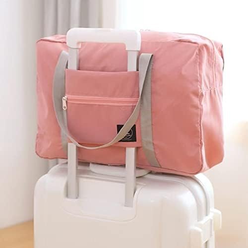 Foldable Travel Duffel Bag (2 Pack), For Spirit Airlines, Weekender Overnight Bag, Tote Carry on Luggage Sport Duffle Weekender Overnight for Women and Girls (Pink Blue) - Image 3