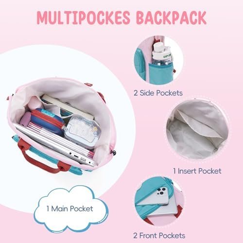 CLUCI Toddler Backpack For Girls, Toddler School Backpack For School & Travel, Small Kids Child Backpacks, Preschool Kindergarten Elementary Diaper bag Daycare Backpack For Kids 2-4 - Image 5