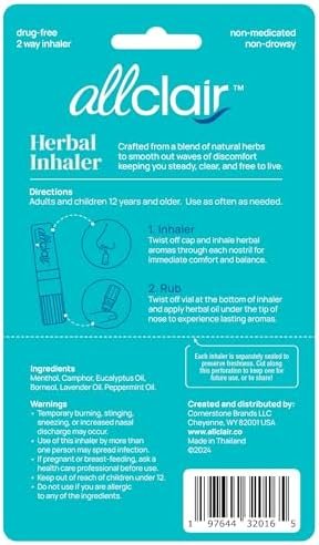 Herbal Inhaler - Natural Relief for Nausea - Non-Medicated Non-Drowsy Drug-Free - Essential for Travel - Motion Sickness - Morning Sickness - Use Anytime - 2 Inhalers - Image 9