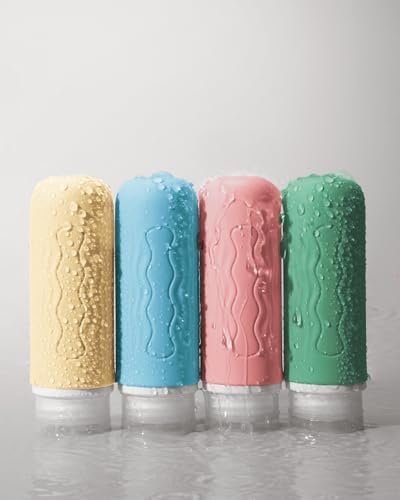 Yinke Travel Silicone Bottles for Toiletries, TSA Approved 3oz Travel Size Containers and BPA Free Leak Proof Silicone Squeezable, Refillable Travel Accessories for Shampoo Conditioner Lotion(4 Pack) - Image 4