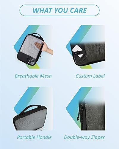 BAGSMART 6 Set/4 Set/2 Set Compression Packing Cubes for Travel, Lightweight Vacation Travel Essentials, Travel Accessories for Suitcase Organizer Bags Set, Durable Luggage Organizer Travel Bags - Image 6