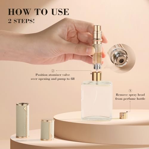 Perfume Travel Refillable Bottle, Tsa Approved 5ml Perfume Atomizer Bottle, Portable Size Sprayer Bottle Luxurious Pocket Perfume Dispenser Pump Transfer Tool for Women Men Travel Accessories. - Image 3