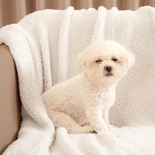 Snuggle Sac Buttery Ivory Throw Blanket for Couch, Reversible Super Soft Knitted Blankets, Warm Cozy Knit Fuzzy Plush Lightweight Throws for Sofa, Bed, Camping, Picnic, Ivory, 50 x 60 inches - Image 6