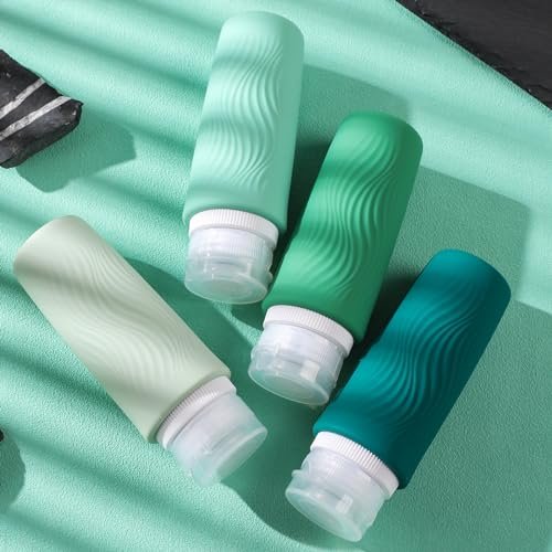 Travel Bottles for Toiletries, Tsa Approved 3oz Portable Travel Bottles, BPA Free Leak Proof Squeezable Silicone Travel Size Containers, Travel Accessories with Clear Toiletry Bag (4 Pack) - Image 7