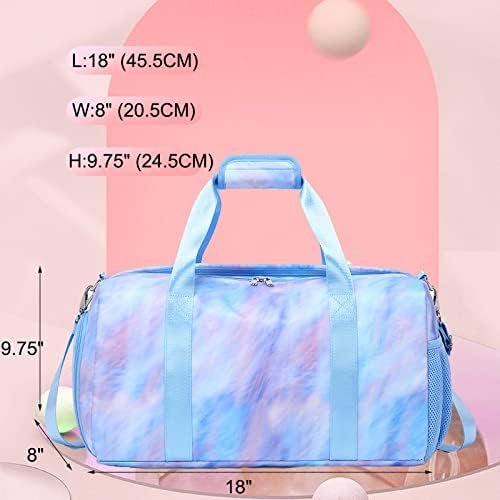Dance Bag Girls Duffle Bag Teen Sports Gym Bag Travel Bag for Weekender Sleepover Overnight Bag with Shoe Compartment and Wet Pocket - Image 5
