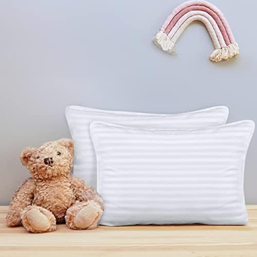 Utopia Bedding Toddler Pillow (White, 2 Pack), 13x18 Pillows for Sleeping, Soft and Breathable Cotton Blend Shell, Small Kids Pillow Perfect for Toddler Bed and Travel (Intended for Age 2 and up) - Image 4