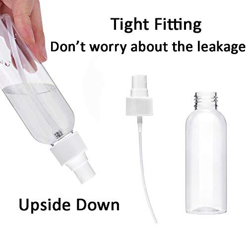 Fine Mist Spray Bottle 3.4oz/100ml Clear Travel Bottles Leak Proof for Makeup Cosmetic Containers (CLEAR) - Image 2
