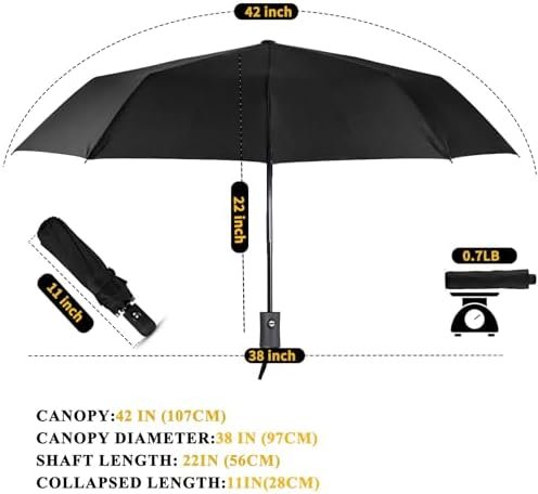 MRTLLOA 42/49 Inch Compact Windproof Travel Umbrella for Rain, Lightweight, Portable, Automatic, Strong, Waterproof Folding Umbrellas for Women, Men and Teenagers - Image 3
