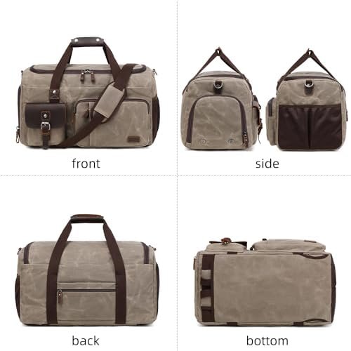 Travel Duffle Bag Weekender Bag with Shoe Compartment Overnight Bag for Men Travel Bag Carry On Lugguage Light Green - Image 6