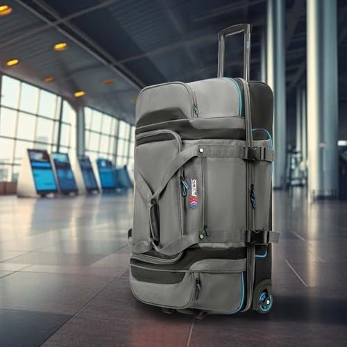 Blue 30" Rolling Duffel Bag Two Silent Wheels With Corner Covers NewYork XPress - Image 5