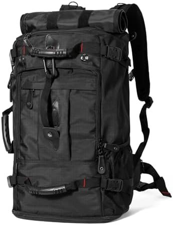 Travel Backpack Carry On Backpack Durable Convertible Duffle Bag Fit for 15.6 Inch Laptop for Men and Women hiking airplane shoes bag extendable three way uses multiple