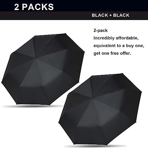SIEPASA Windproof Travel Compact Umbrella-Automatic Umbrellas for Rain-Compact Folding Umbrella, Travel Umbrella Compact, Small Portable Windproof Umbrellas for Men Women Teenage. - Image 2