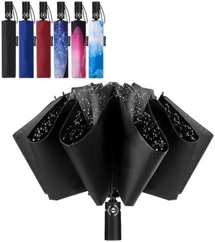 Goothdurs Compact Travel Umbrella Windproof Portable Folding Automatic Umbrellas
