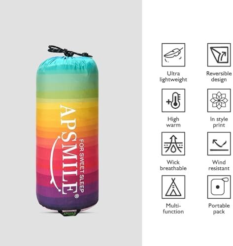 APSMILE Sunset Print Down Throw Blanket | Extra Fluffy & Warm Packable Feathers Down Blanket with Snap Buttons for Bed, Couch, Sofa, Travel, 50x70 Inches - Image 6