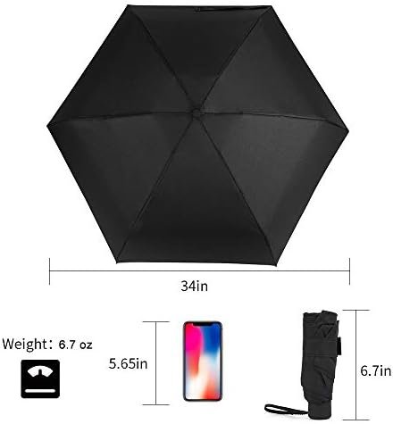 GAOYAING Travel Umbrella Mini Umbrellas for Rain Sun&Rain Lightweight Small UV Sun Umbrella Compact Suit for Pocket with Case - Image 3