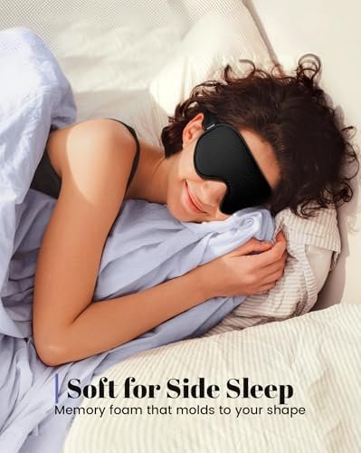 WAOAW Sleep Mask for Men Women: Blackout Eye Masks for Sleep - 3D Breathable Soft Comfortable Eye Mask for Travel - Adjustable Light Blocking Night Masks for Sleeping - Image 8