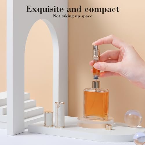 Perfume Travel Refillable Bottle, Tsa Approved 5ml Perfume Atomizer Bottle, Portable Size Sprayer Bottle Luxurious Pocket Perfume Dispenser Pump Transfer Tool for Women Men Travel Accessories. - Image 5