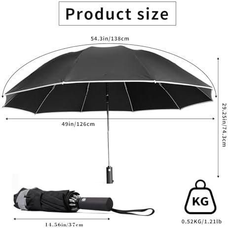 antor Backpack Compact Windproof Rain Umbrella for Adults,Portable Inverted Folding Travel Car Umbrella,Sun Reflecting,Automatic Open & Close - Image 2