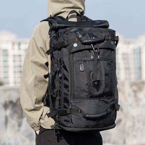 Travel Backpack Carry On Backpack Durable Convertible Duffle Bag Fit for 15.6 Inch Laptop for Men and Women hiking airplane shoes bag extendable three way uses multiple - Image 6