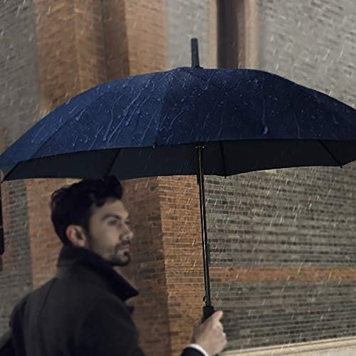TOPULORS 43 In Long Stick Umbrella for Men and Women,Automatic Open, Double Strong Umbrella Bone for Outdoor Use-Purplish Blue(2 Pack) - Image 8