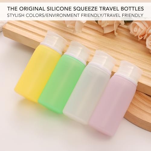 Muslish 21 Pack Leak Proof Silicone Travel Bottles Set, TSA Approved Containers for Toiletries, Travel Size Accessories and Shampoo Conditioner Bottles with Toiletry Bag (BPA Free) - Image 2