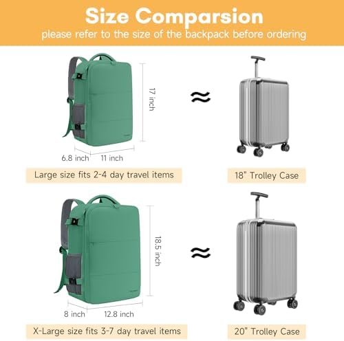 Taygeer Travel Backpack for College Woman, Lightweight Backpack for 15.6 inch Laptop with USB Charging Port, TSA Friendly Bag for Women Traveling, Backpack Carry On Luggage for friend Gym Sport, Green - Image 6