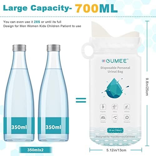 OUMEE 8/12/20/23/28 Pcs Emergency Disposable Urinal Bags, 700 ML Camping Pee Bags Unisex Urine Bag Vomit Bag for Travel Traffic Jam Portable Toilet Bag for Men Women - Image 3