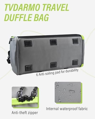 Gym Bag for Women&Men Carry on Duffle Bag for Traveling Weekender Bag Overnight Bags Tote Bag with Shoes Compartment & Wet Pocket Green - Image 3
