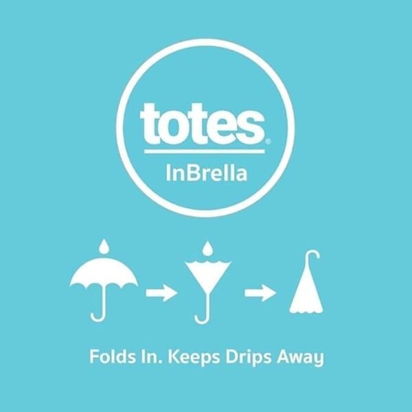 totes Reverse Close Folding Inbrella with Auto Open Close and Compact, Windproof Design, Black - Image 6