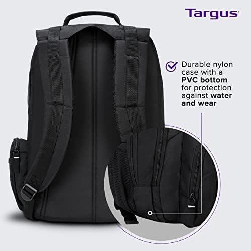 Targus 16 Inch Groove Laptop Backpack, Black - Fits Most Laptops up to 16", Water Resistant Travel Backpack for Business Commuters, College, and Travel (CVR600) - Image 4
