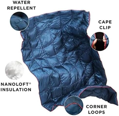 Rumpl The NanoLoft Puffy Blanket | Indoor Outdoor Camping Blanket for Traveling, Picnics, Beach Trips, Concerts | 32" x 52" | Black, Travel - Image 3