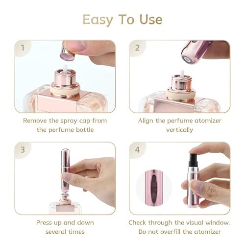 4 Pcs 5ml Portable Mini Refillable Perfume Atomizer Spray Bottle Scent Pump Case for Travel - Image 3