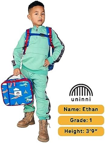 14" Kids Backpack for Girls and Boys Age 5-8 Years Old with Padded, and Adjustable Shoulder Straps - Aircraft (Blue) - Image 2