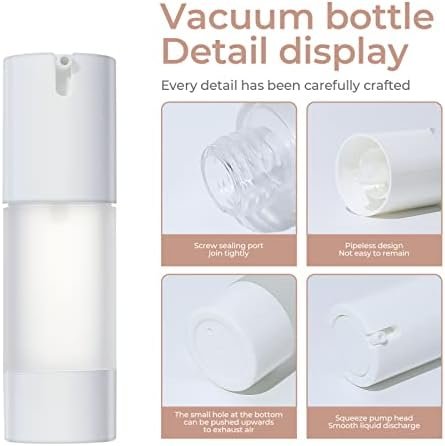 longway 3pcs Empty Refillable Airless Pump Bottle,Travel Foundation Containers,Airless Cosmetic Pump Bottle for Hand Sanitizer, Toner,Gel,Hair Oil, Lotion and Face Cream (1oz/30ml, frosted) - Image 3
