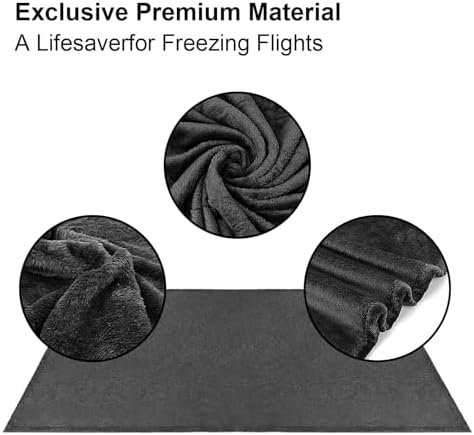 DAWNTREES 70"x40" Travel Blanket and Pillow Set,Large Extra Long Travel Blanket Airplane,Soft,Airplane Essential,Car, Long-Distance Travel, and Outdoor Camping - Image 5