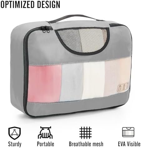 Veken 8 Set Packing Cubes for Suitcases, Travel Bag Organizers for Carry on Luggage, Suitcase Organizer Bags Set for Travel Essentials Travel Accessories in 4 Sizes(Extra Large, Large, Medium, Small) - Image 8