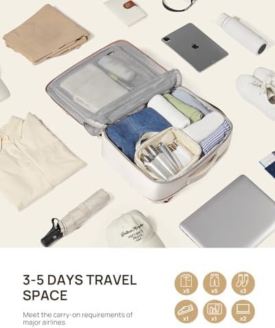 Telena Travel Backpack for Women, 15.6 inch Laptop Backpack TSA Carry on Backpack Personal Item Size Flight Approved Travel Bag Daypack with Multi-Pockets for Work, Travel, Business, Beige-Brown - Image 4