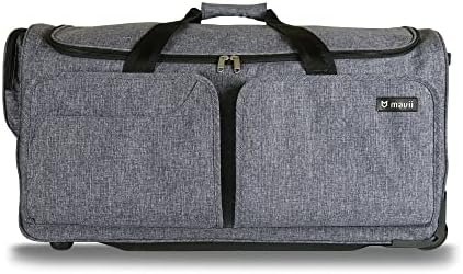 Mavii Costume Rack Duffel - Wheeled 28 Inch Collapsible Travel Bag, Rolling Garment Rack Luggage, Gray - Image 3