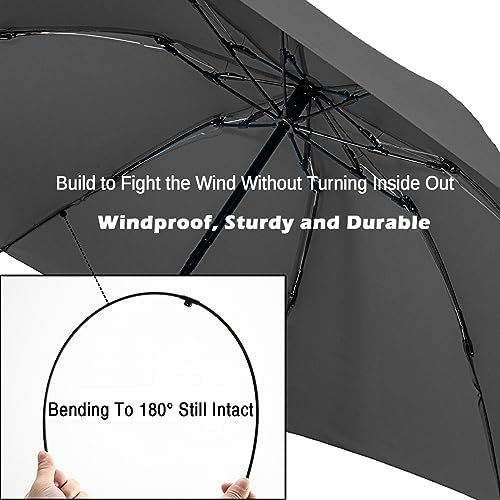 LANBRELLA Umbrella Windproof Compact Travel Umbrella Auto Open Close for Rain - Image 4
