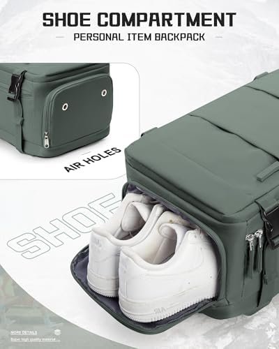 Travel Backpack for Men Carry on Backpack for Airplanes Traveling Backpack for Women Personal Item Backpack for Traveling on Airplane Airback Backpack for Travel Bag Mochila de Viaje Olive Green - Image 4