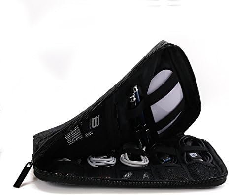BAGSMART Electronics Organizer Travel Case, Small Cord Bag, Tech Organizer as Travel Accessories for Men Women, Cable Essentials for Phone, SD Card, Black - Image 7