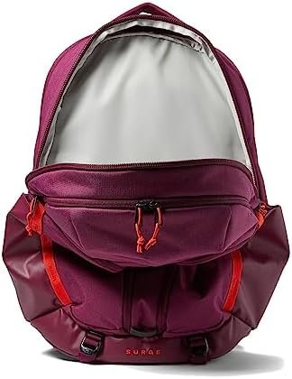 THE NORTH FACE Women's Surge Commuter Laptop Backpack, Boysenberry Light Heather/Fiery Red, One Size - Image 3