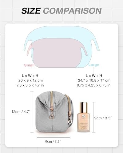 BAGSMART Travel Makeup Bag, Cosmetic Bag Make Up Organizer Case,Large Wide-open Pouch for Women Purse for Toiletries Accessories Brushes - Image 5