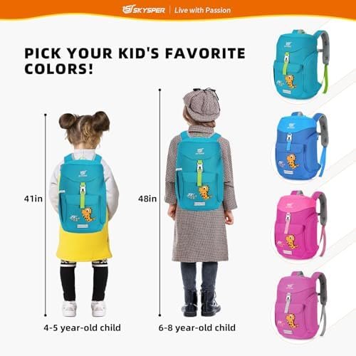 SKYSPER Kids Backpack 12L Small Kids Travel Backpack Children Kindergarten Daypack for Girls Boys Kid School Back Pack for Daytrip Outdoor Camping (Green) - Image 6