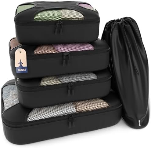 5 Set/8 Set Packing Cubes - Travel Organizers with Laundry Bag