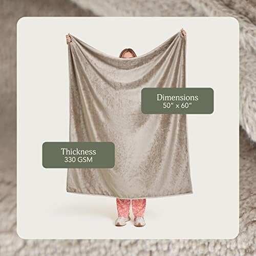 UnHide Lil Marsh Traveler - Travel Blanket - Faux Fur Blanket - Durable, Lightweight, Extra Soft Blanket - Taupe Ducky (50” x 60”) - Image 2