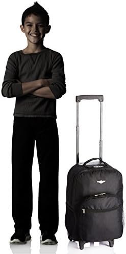 Rockland Double Handle Rolling Backpack, Black, 17-Inch - Image 9