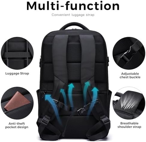 Travel Carrying on Backpack 40L Backpack for Airline Approved Large Backpack Luggage for Travel Casual Work 17.3 in Laptop Weekender Business Backpack for Men - Image 4